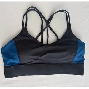 Evree NWOT Women’s Barbella Blue Pullover Dual Strap Crossback Sportsbra  - L